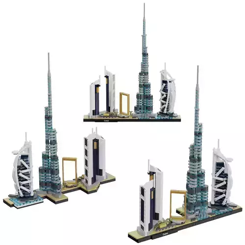 Lego Architecture Skyline - 21052 Dubai 3D model