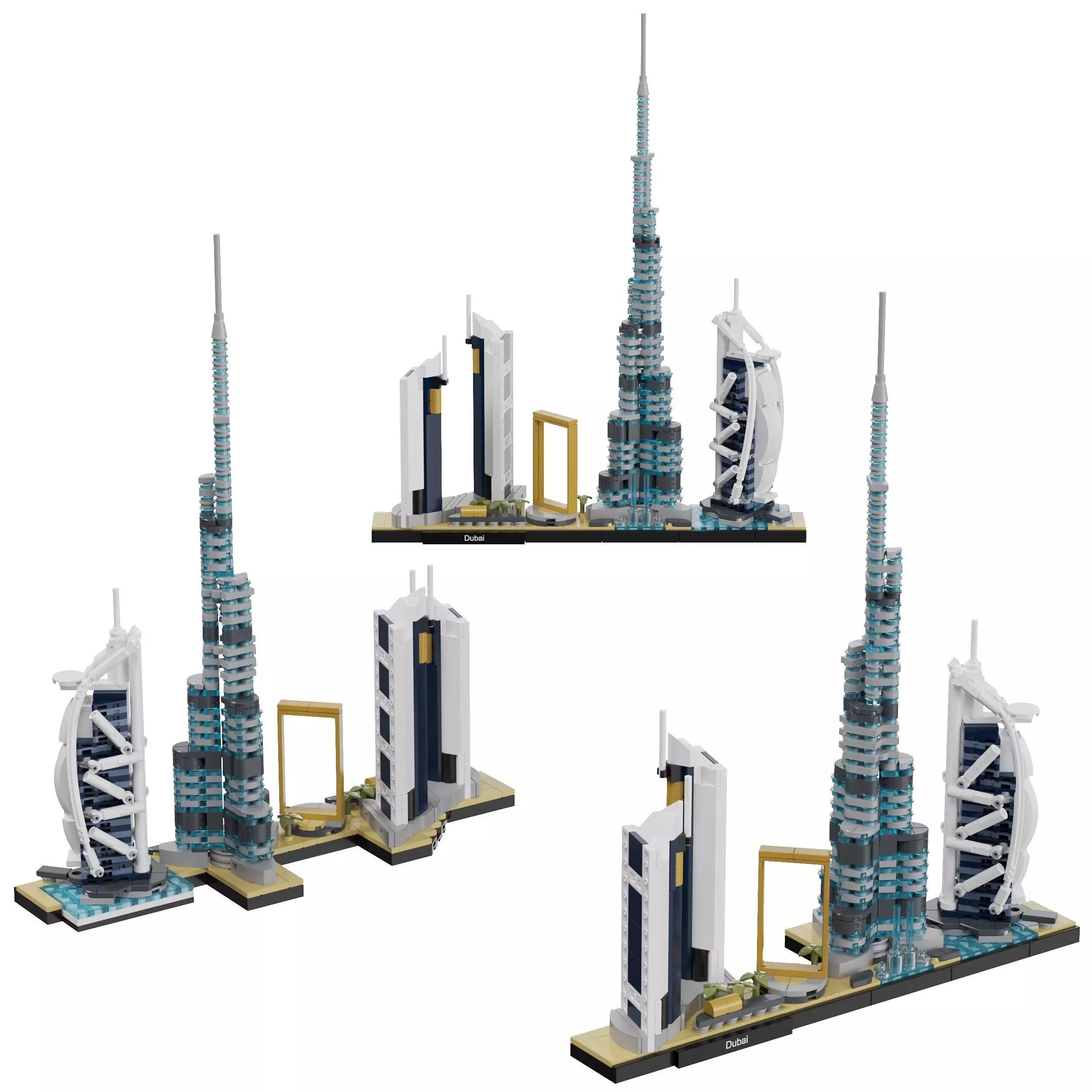 Lego Architecture Skyline - 21052 Dubai 3D model_0