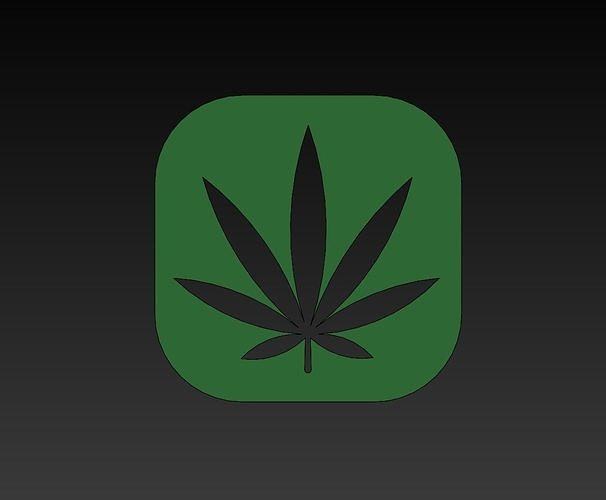 Weed Leaf Tattoo Pattern For Henna 3D print model