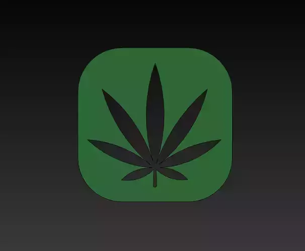 Weed Leaf Tattoo Pattern For Henna 3D print model