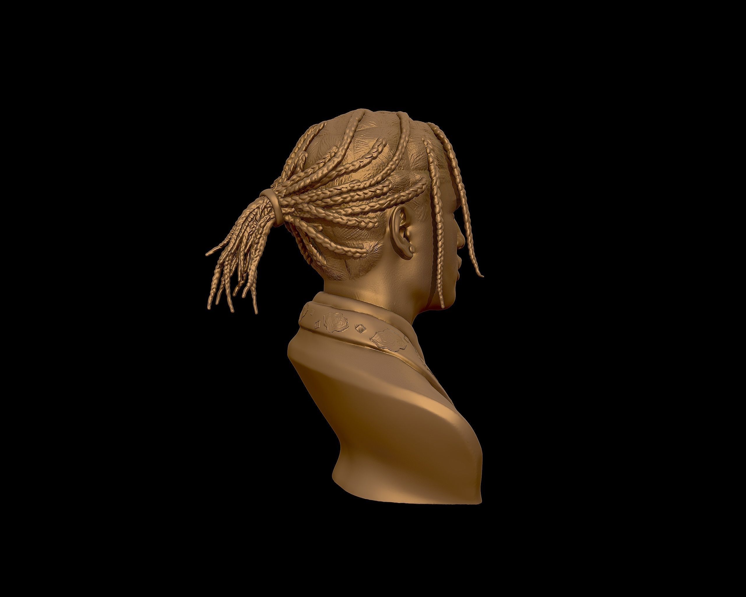 ASAP Rocky Portrait sculpture 3D print model_29