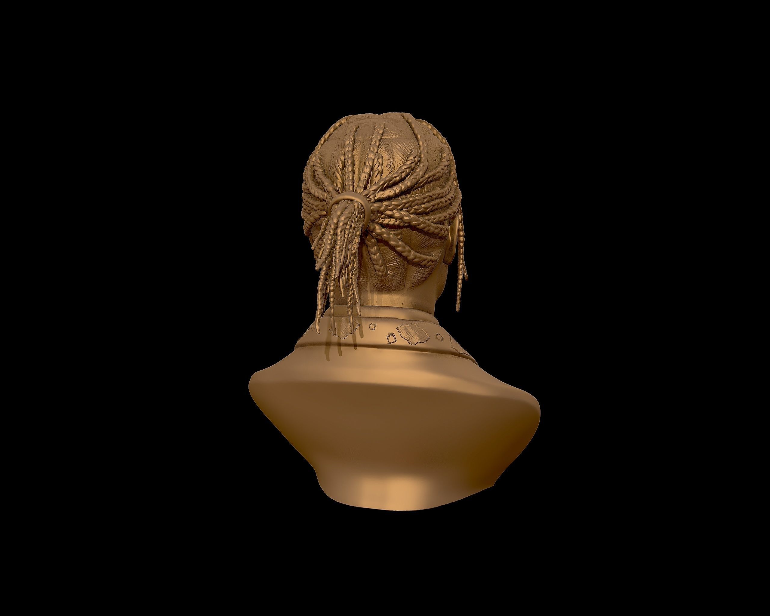 ASAP Rocky Portrait sculpture 3D print model_28