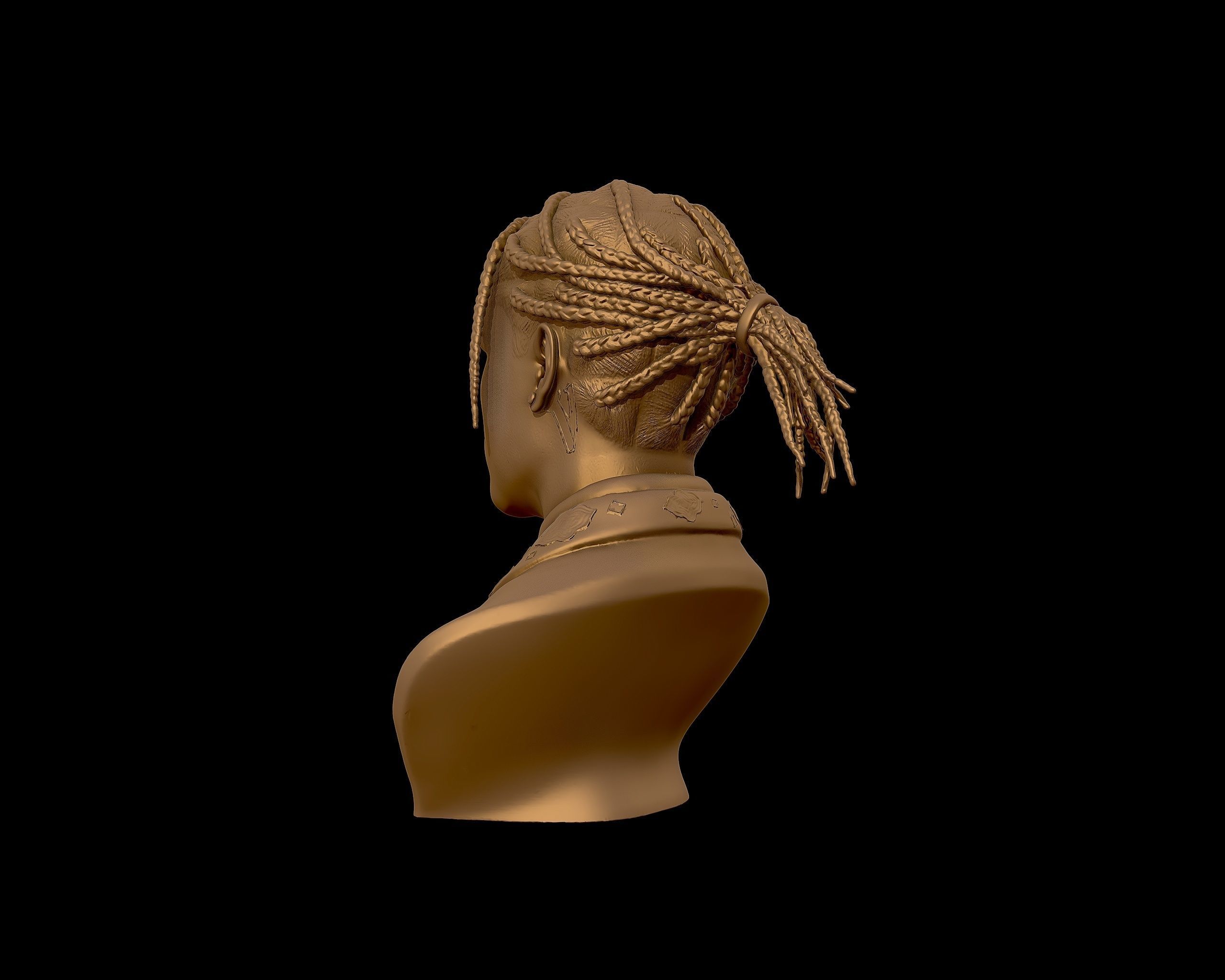 ASAP Rocky Portrait sculpture 3D print model_26