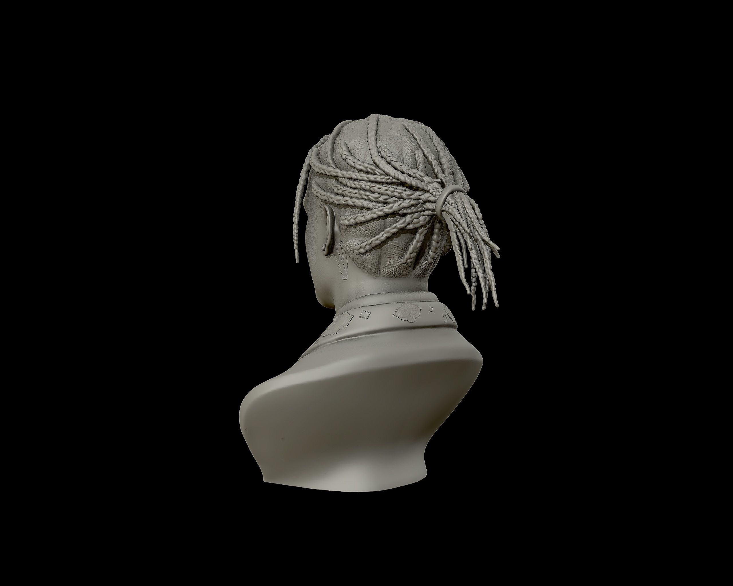 ASAP Rocky Portrait sculpture 3D print model_12