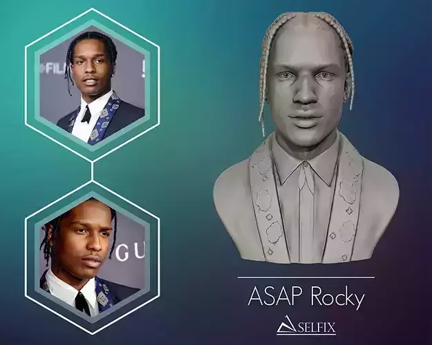ASAP Rocky Portrait sculpture