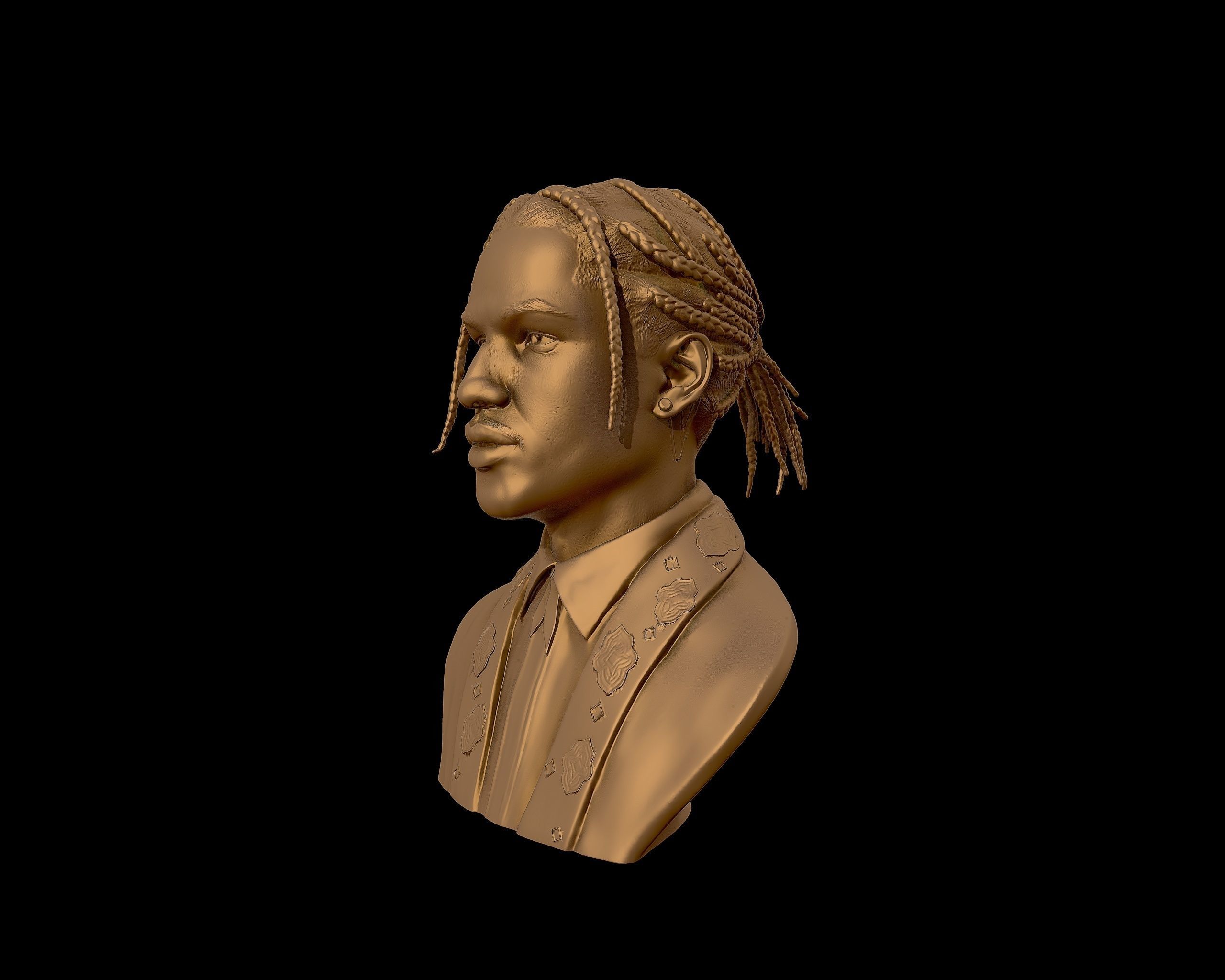 ASAP Rocky Portrait sculpture 3D print model_23
