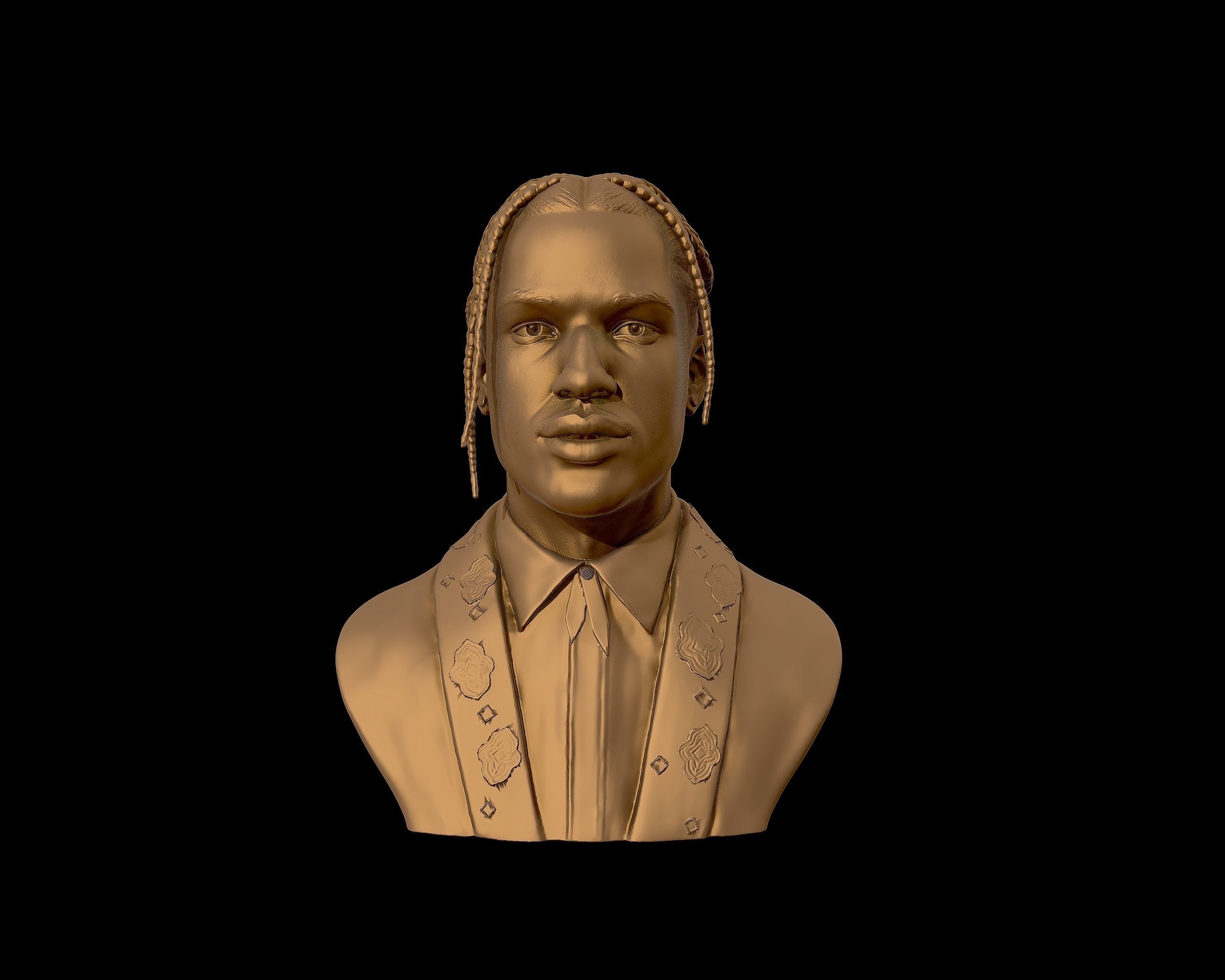 ASAP Rocky Portrait sculpture 3D print model_19