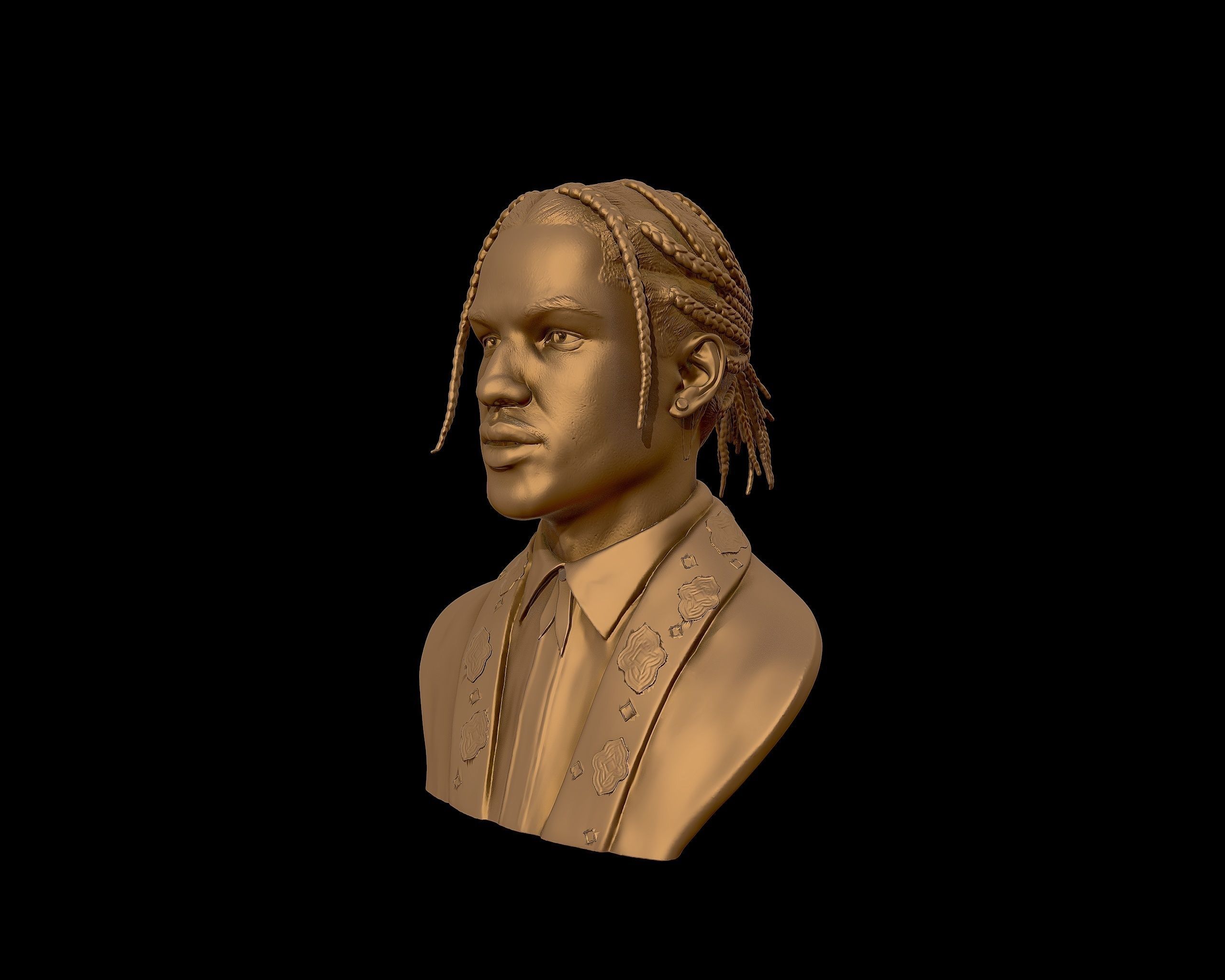 ASAP Rocky Portrait sculpture 3D print model_22