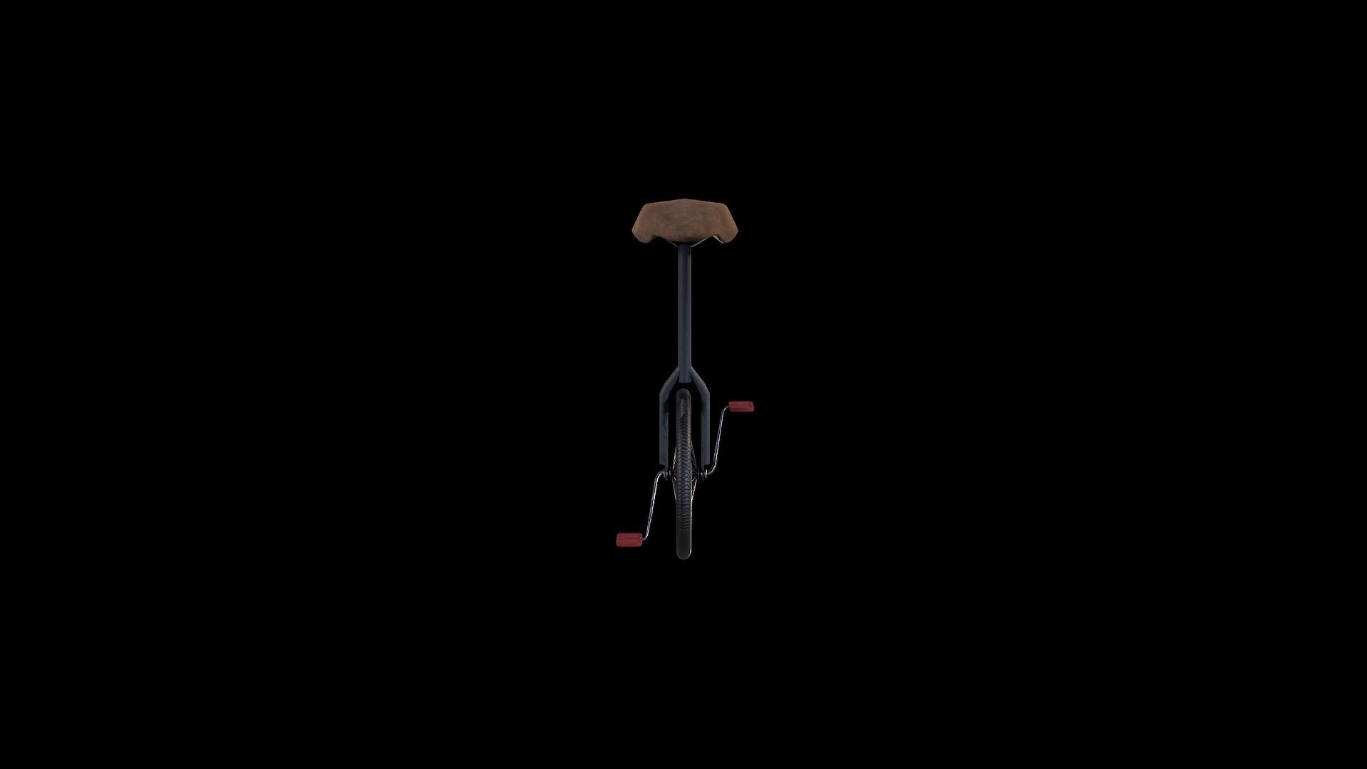One wheel bicycle - Gest Low-poly 3D model_7