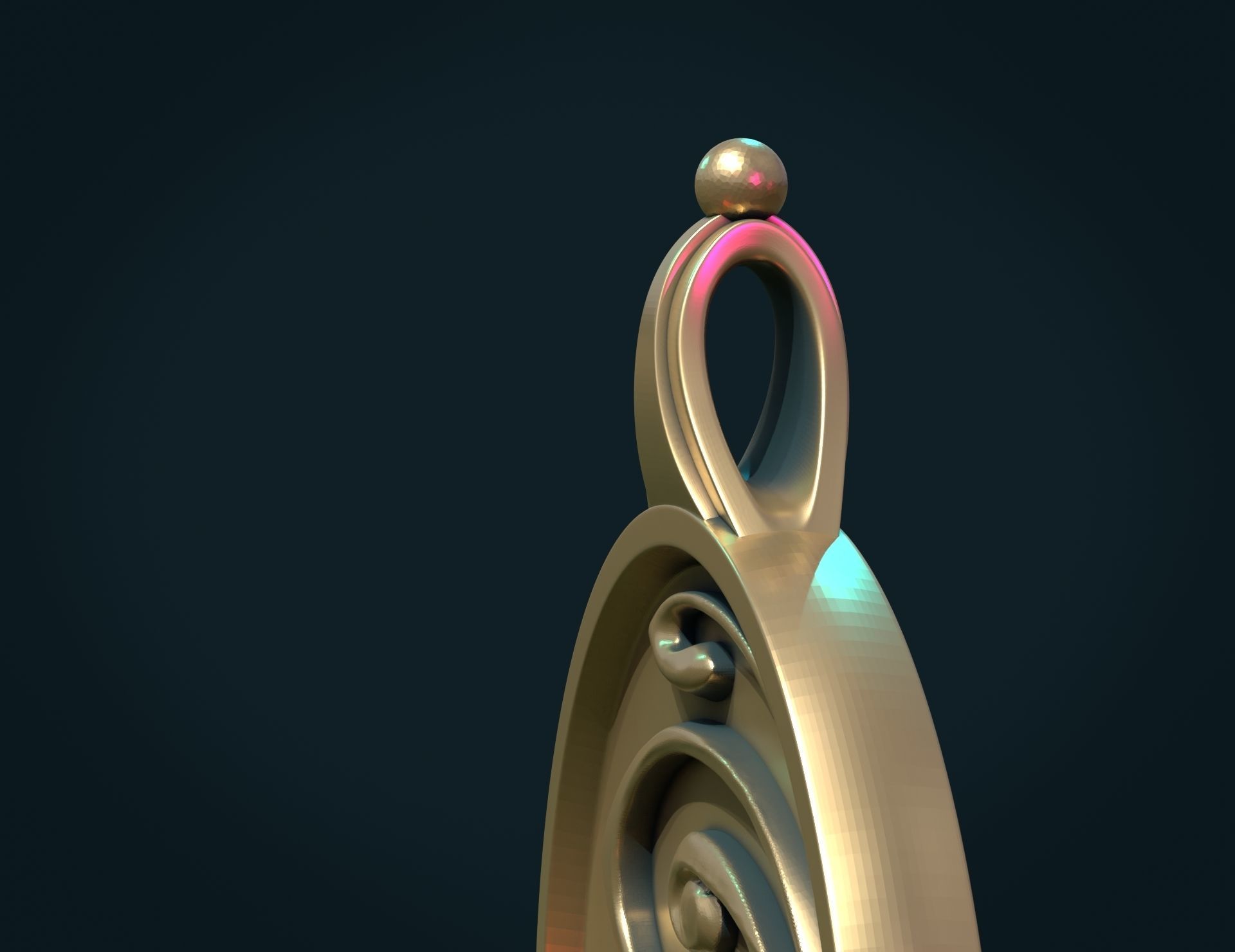 Abstract Magic Pendant 3D print model_8