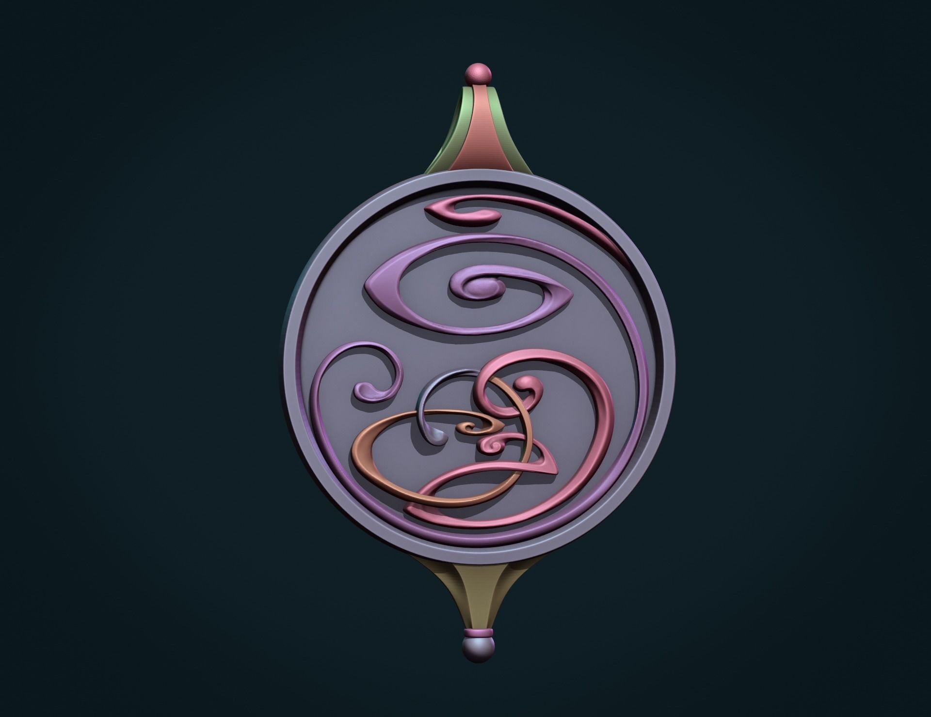 Abstract Magic Pendant 3D print model_12