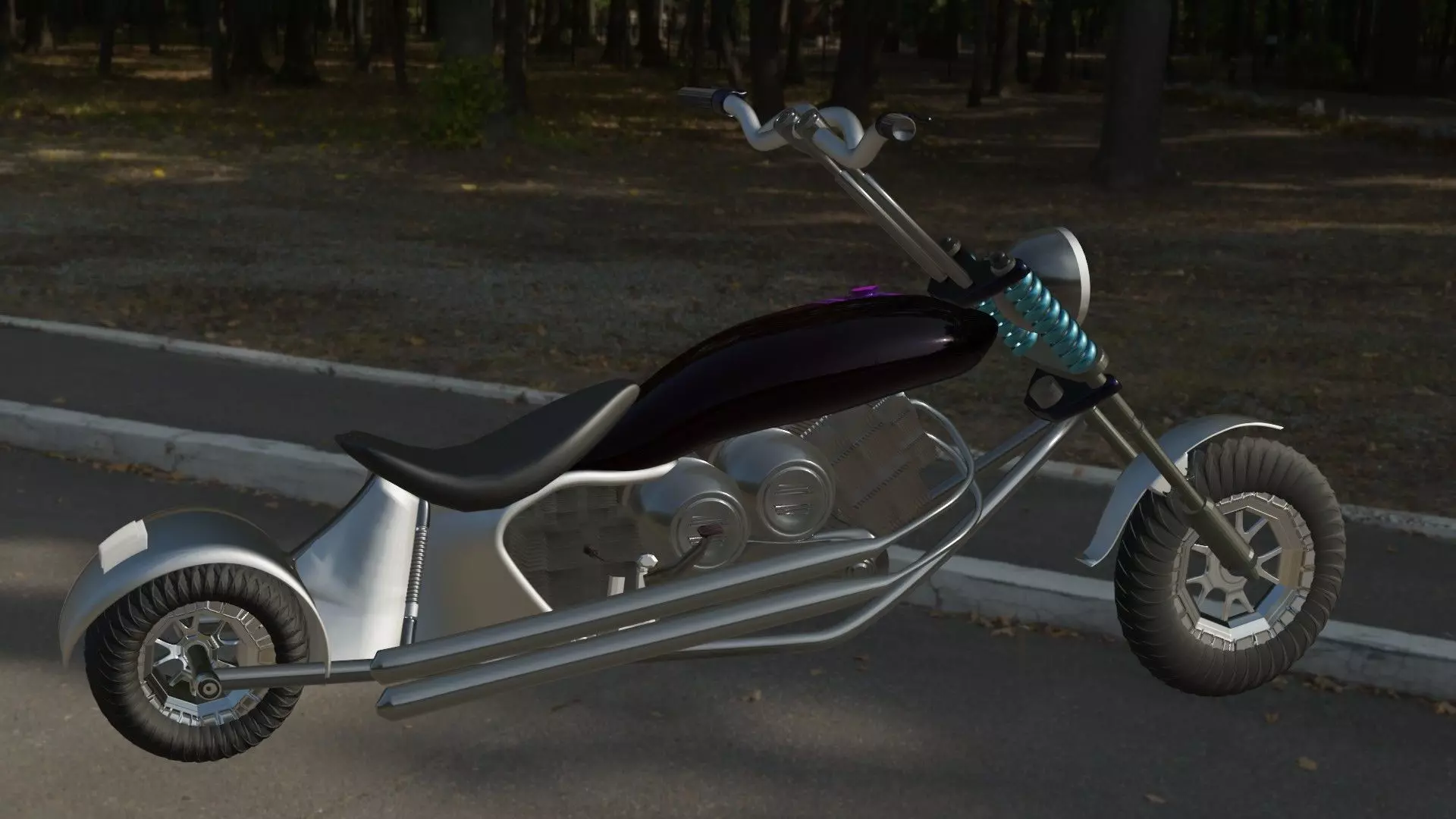 Heavy Bike Chopper 3D model
