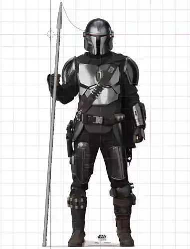 The Mandalorian Beskar spear from the Tv show 3d printable 3D print model