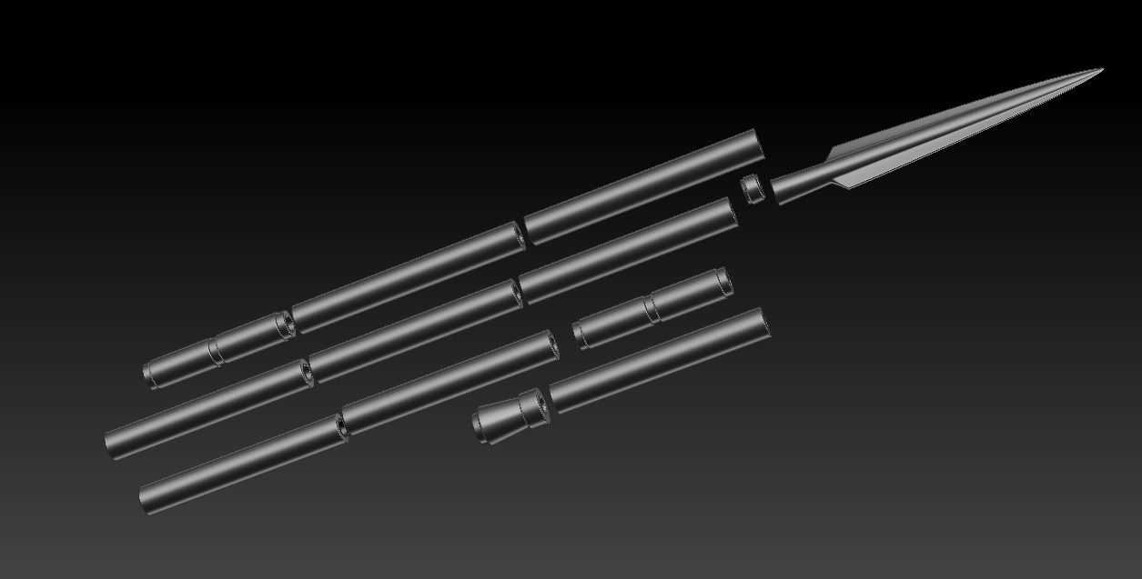 The Mandalorian Beskar spear from the Tv show 3d printable 3D print model_1