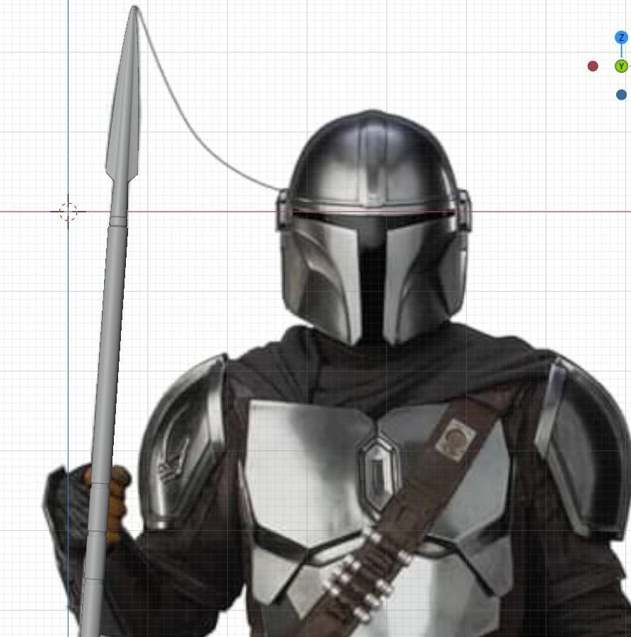 The Mandalorian Beskar spear from the Tv show 3d printable 3D print model_2