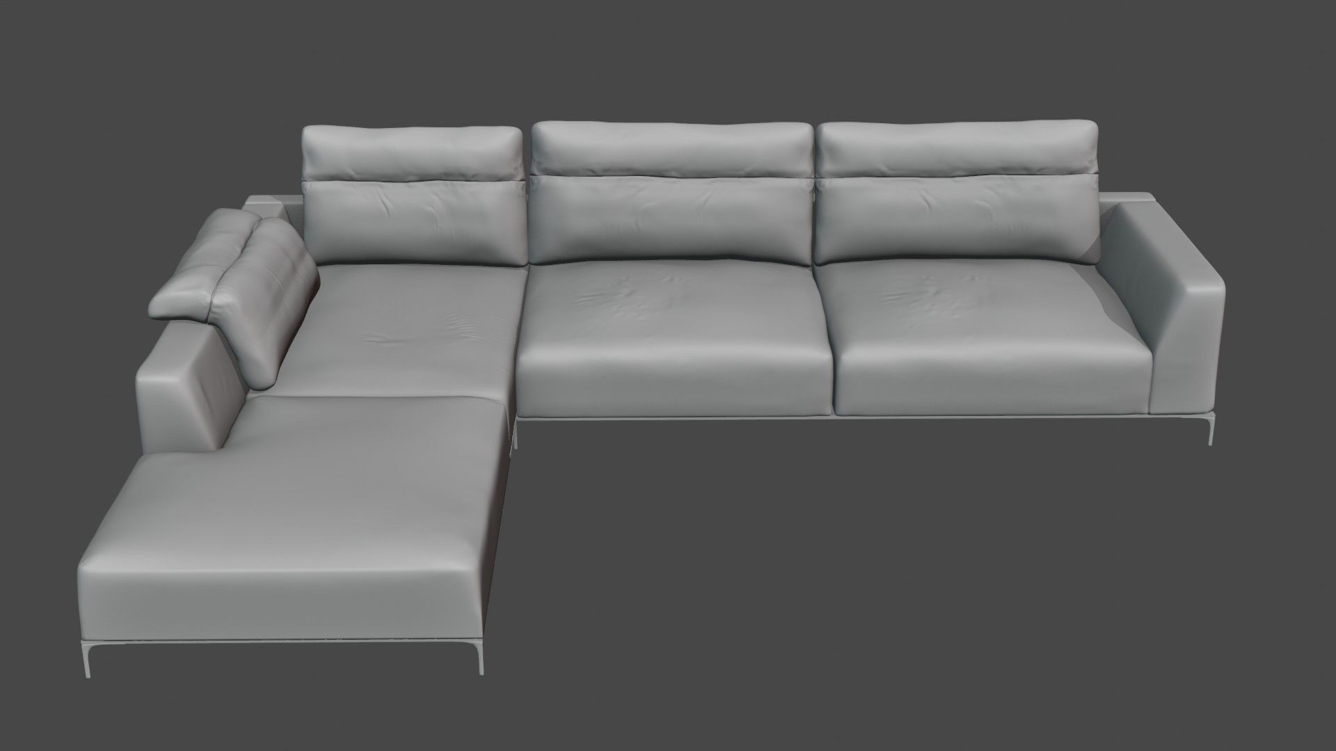 Leather Couch 3D model_3