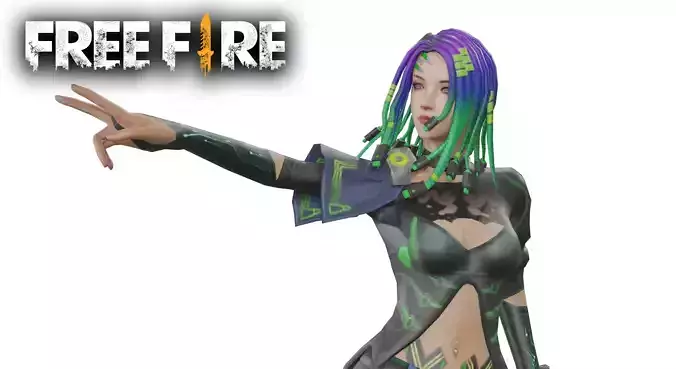 Moco - Free Fire 3D Model Download - Blender - OBJ - Character