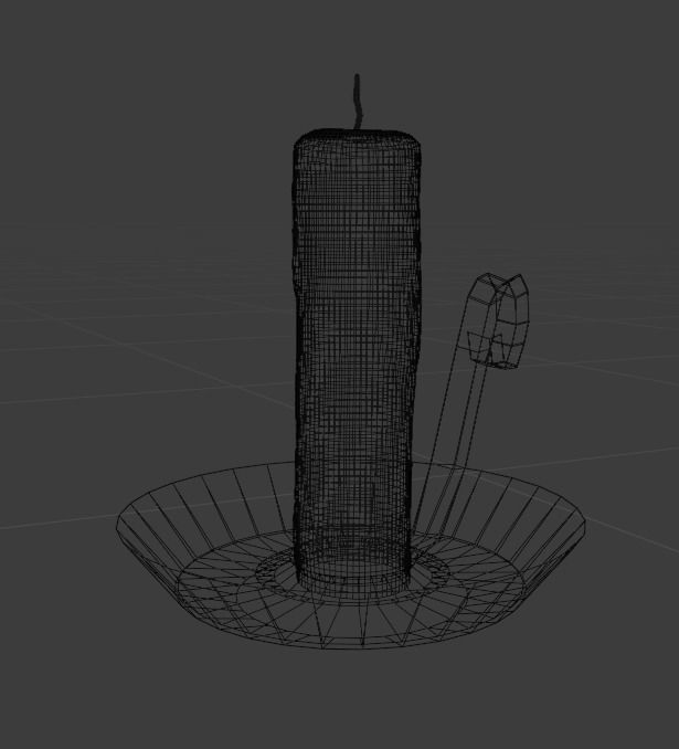 Candle Model Render Models Included Free low-poly 3D model_4