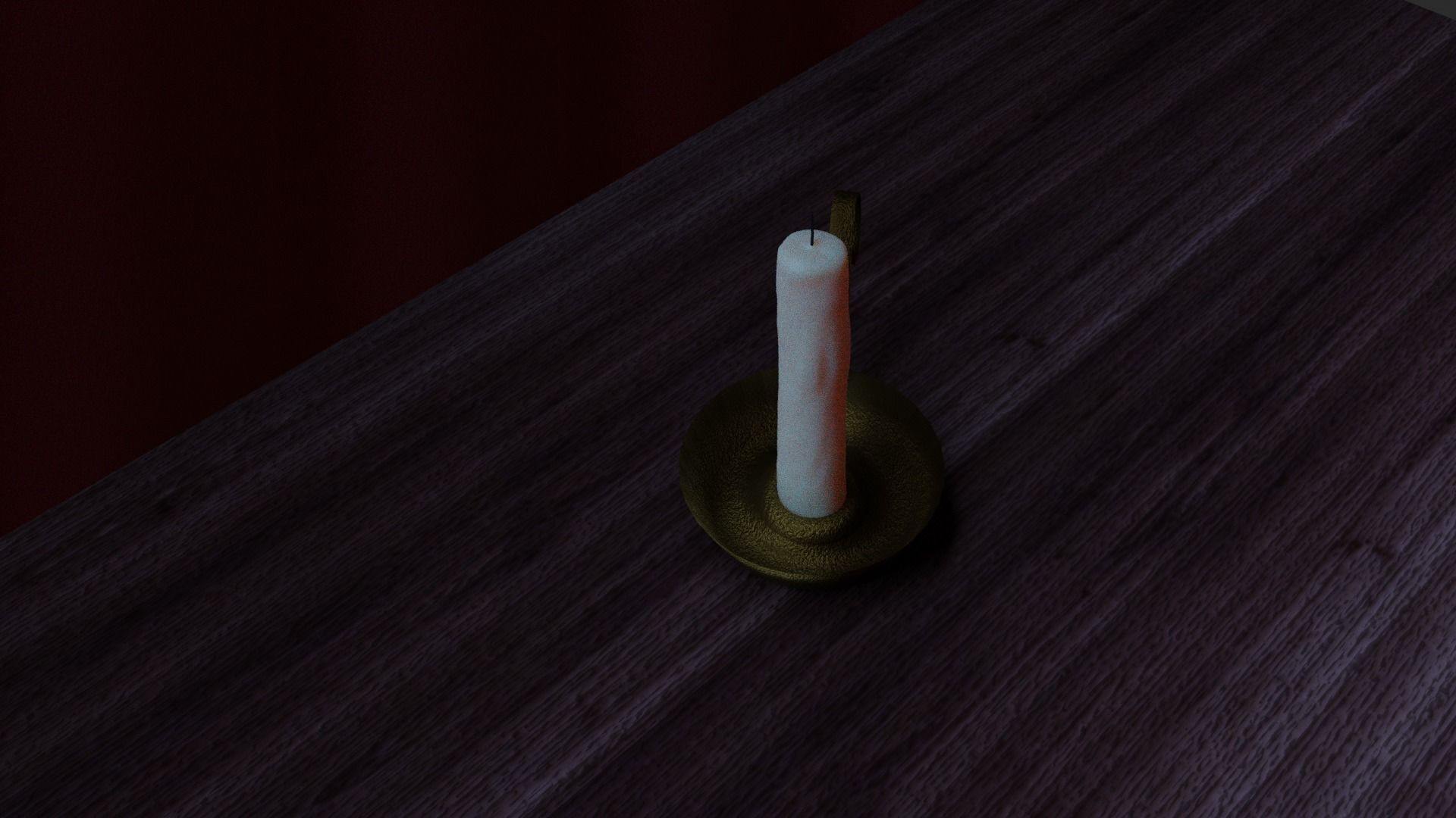 Candle Model Render Models Included Free low-poly 3D model_2
