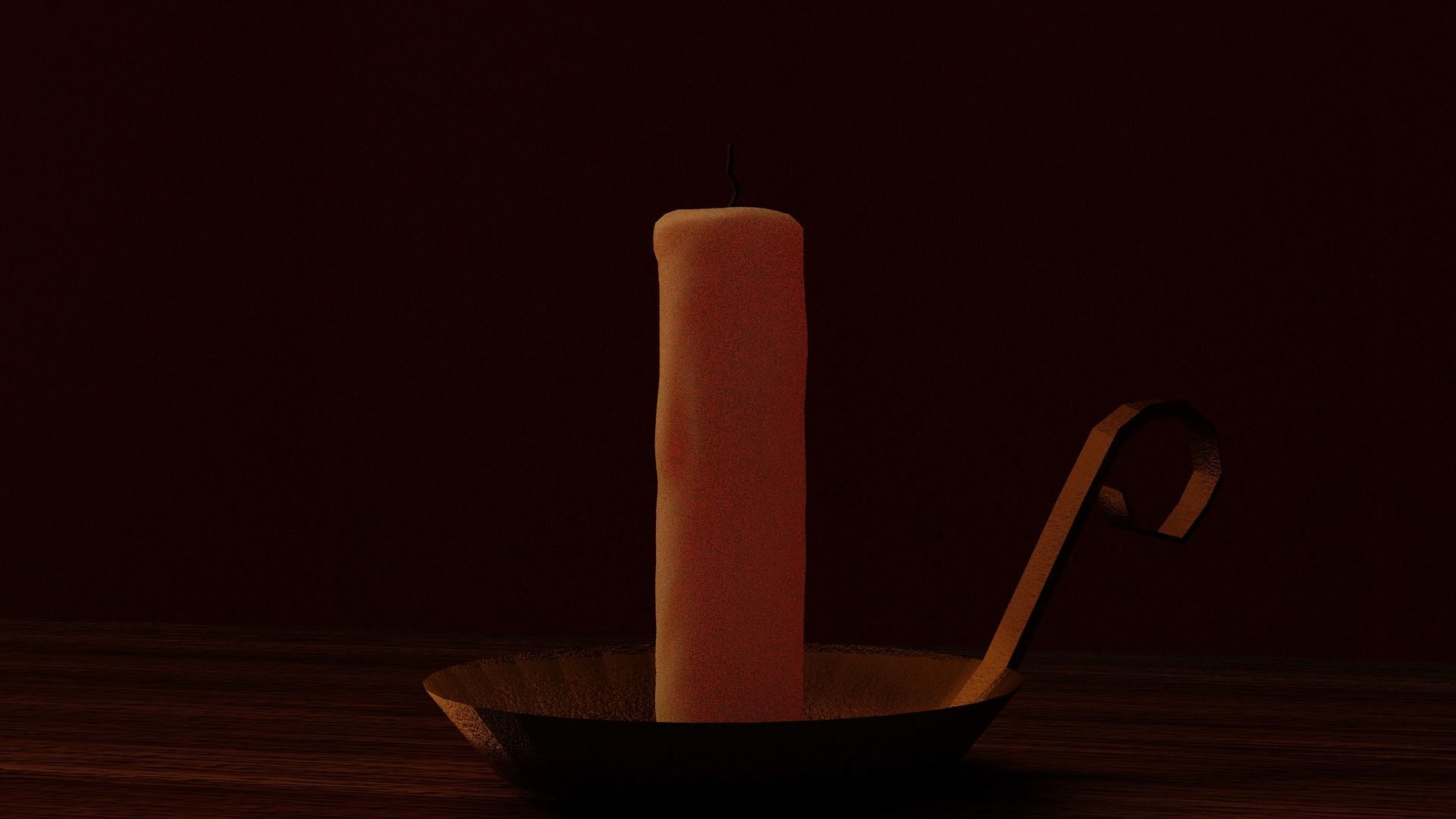 Candle Model Render Models Included Free low-poly 3D model_3