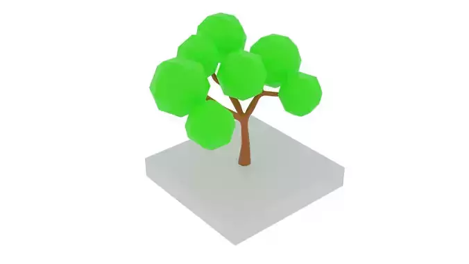 Lowpoly tree 3d model