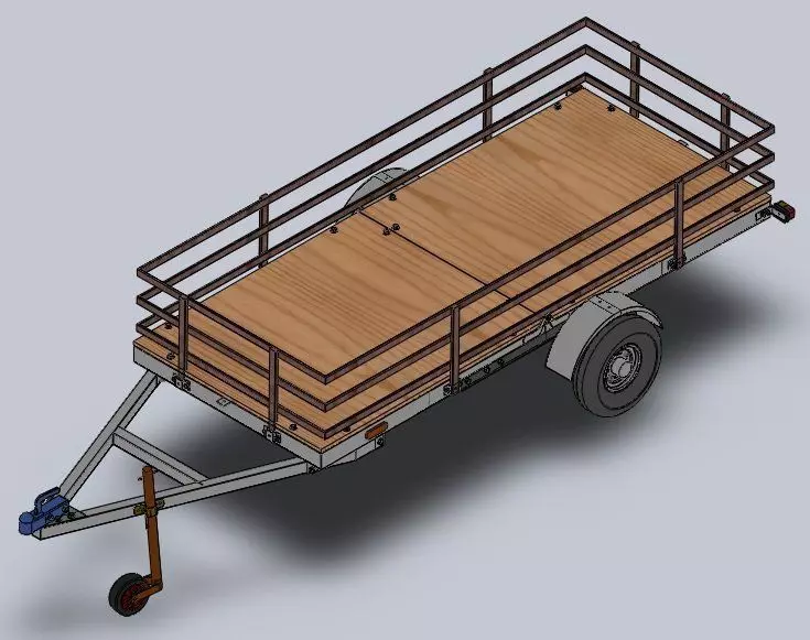 Folding Trailer 3D model