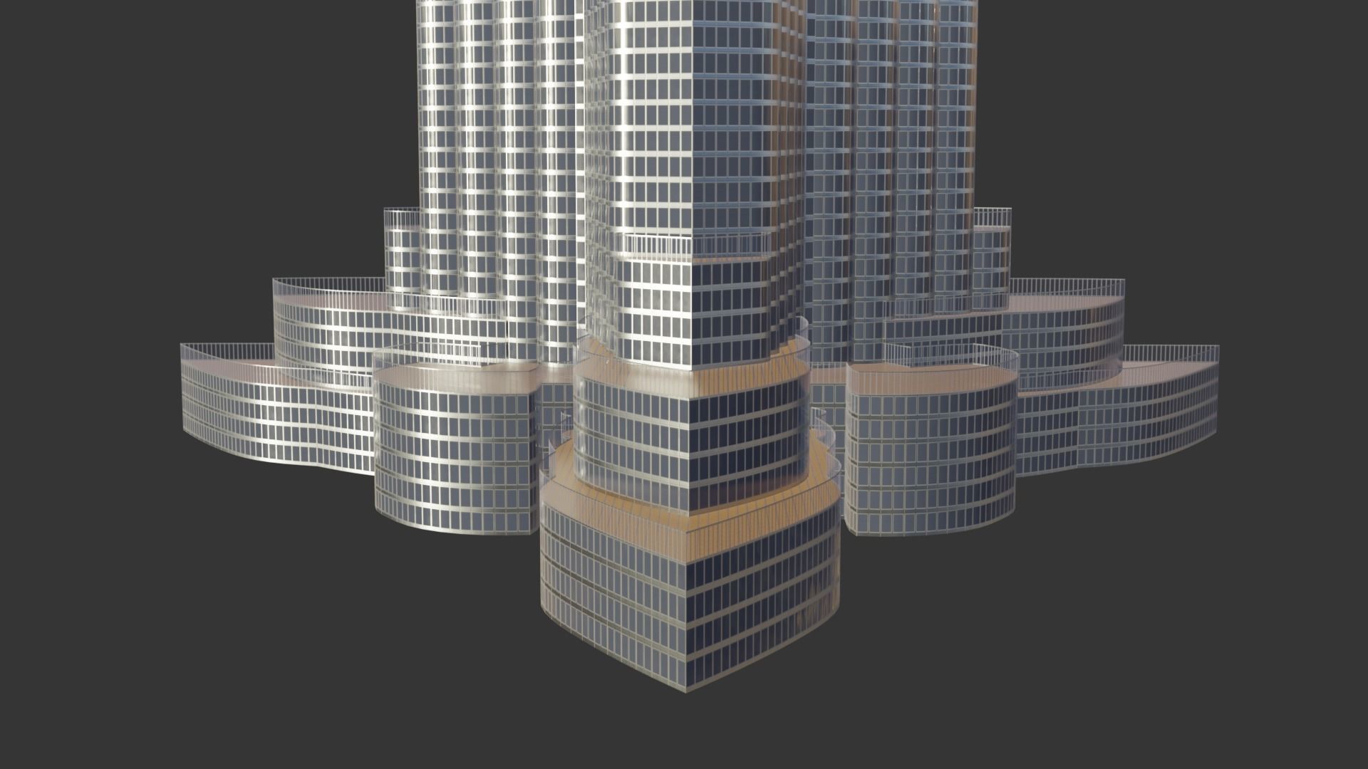 Burj Khalifa Low-poly 3D model_9