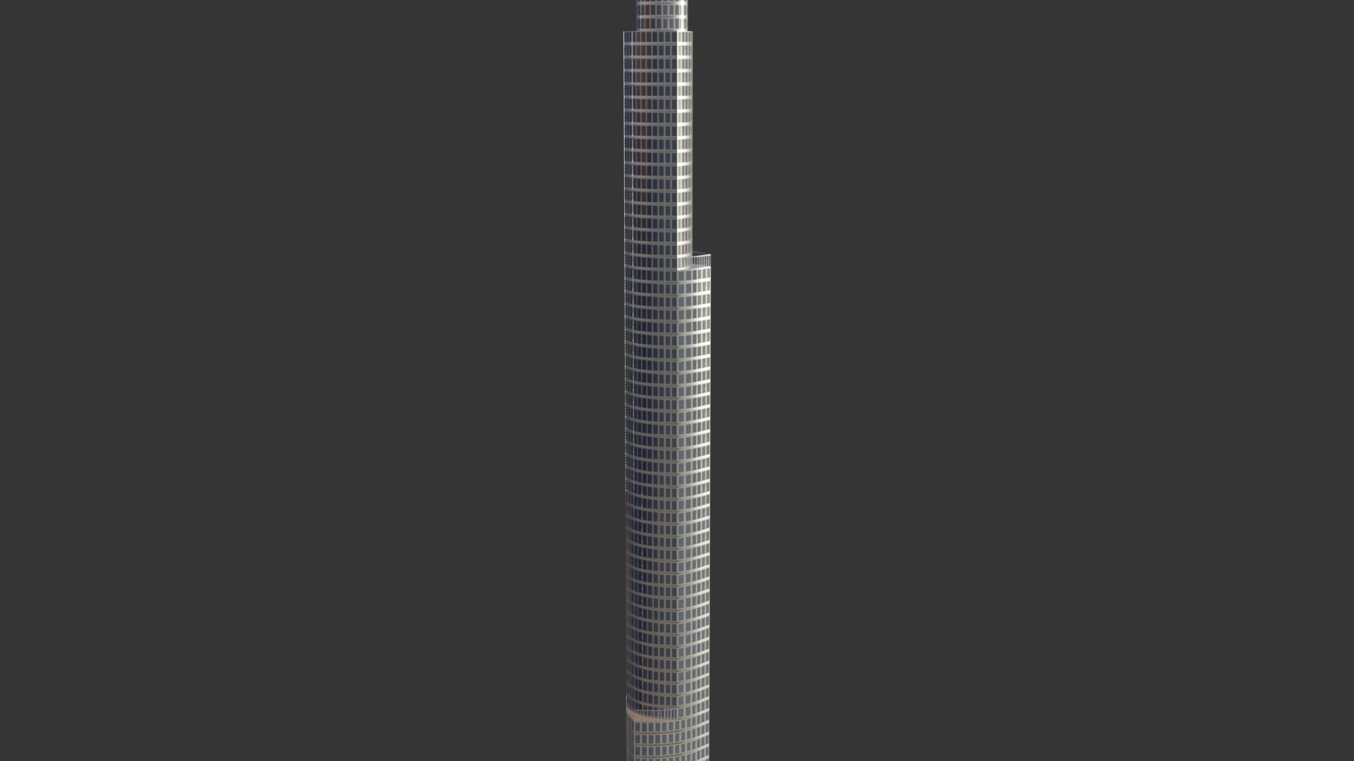 Burj Khalifa Low-poly 3D model_5