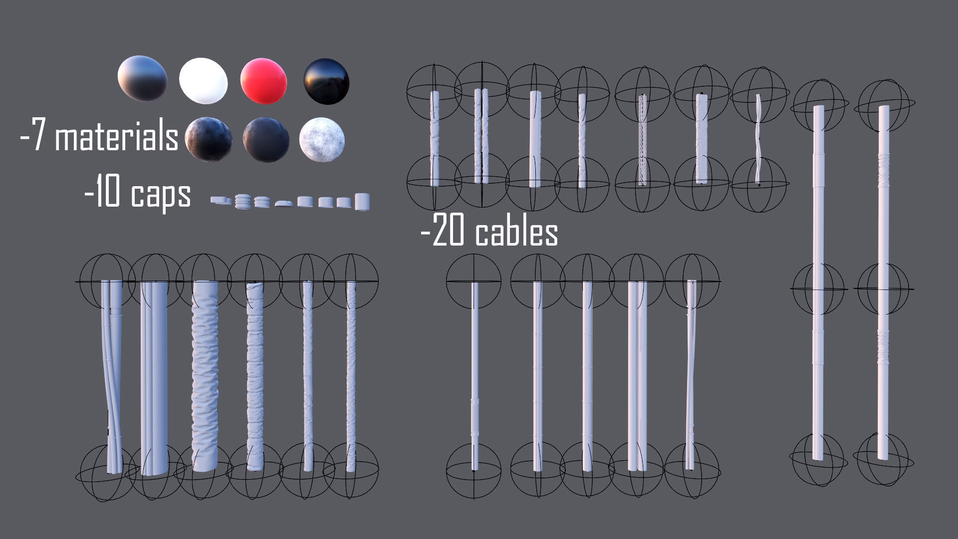 cable set 01 3D model_2