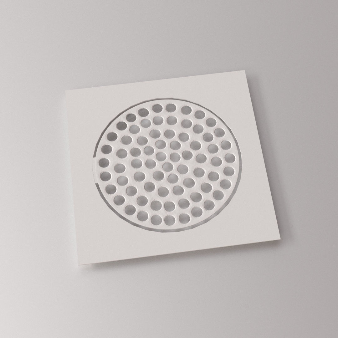 Bathroom Drain cover 3D model_3