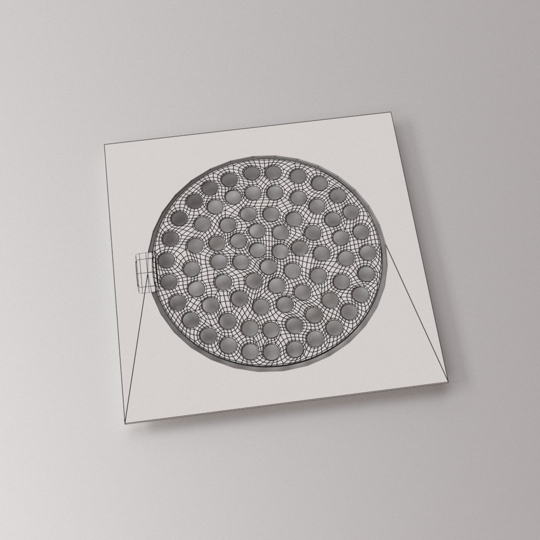 Bathroom Drain cover 3D model_4
