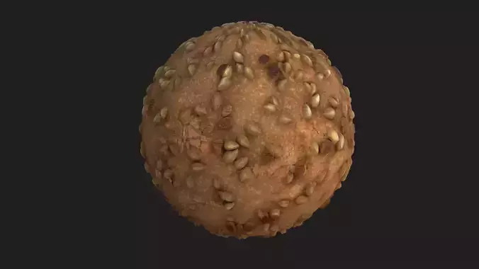 Bread with sesame texture