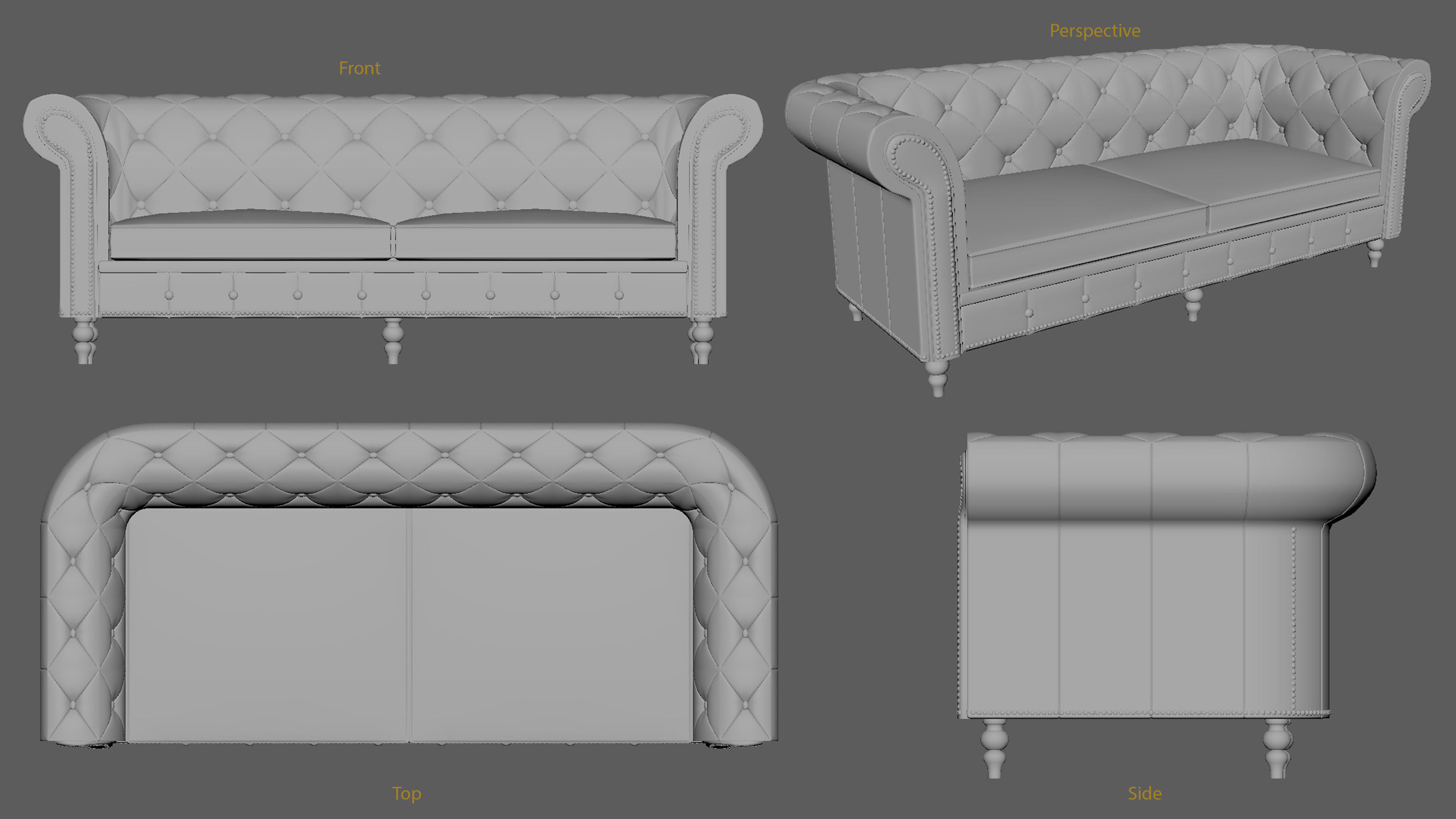 Chesterfield Sofa 3D model_6