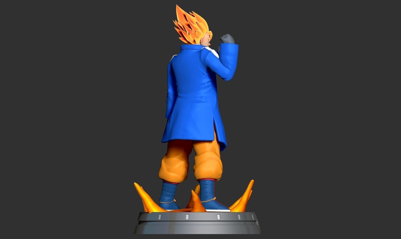 Goku in a blue jacket 3D print model_19