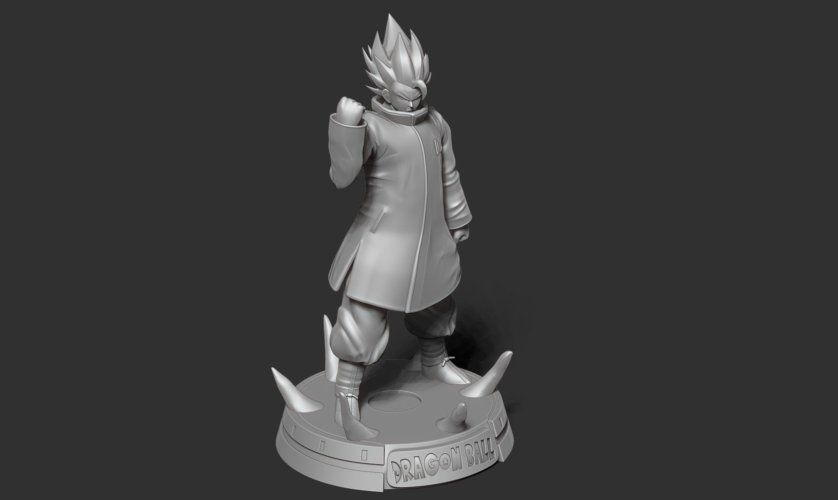 Goku in a blue jacket 3D print model_6