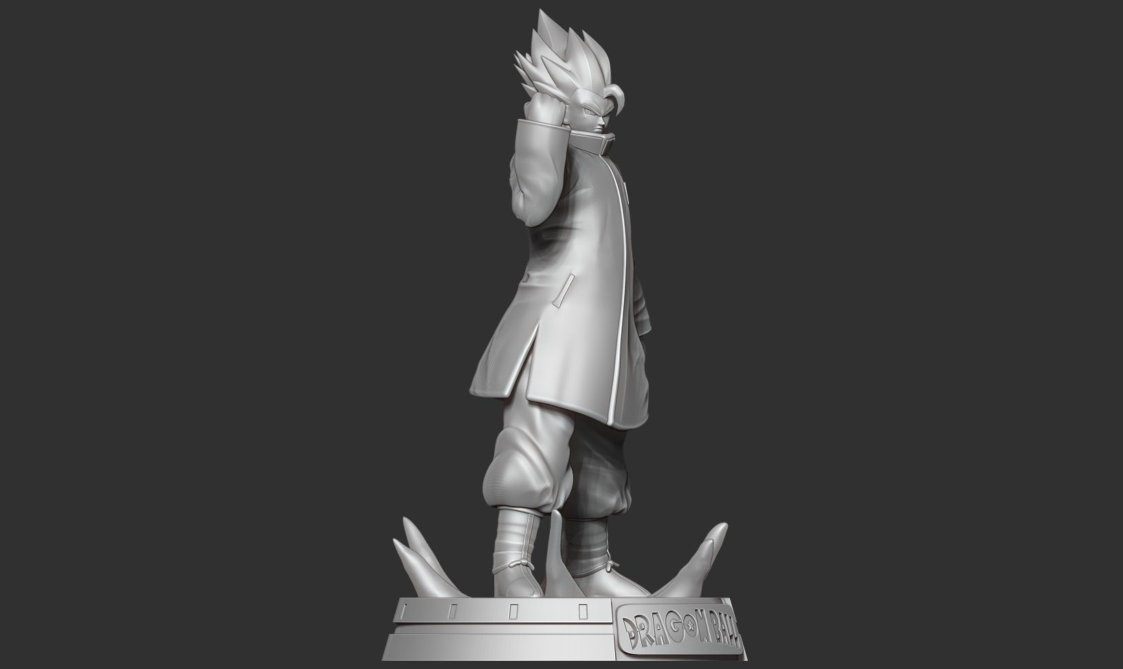 Goku in a blue jacket 3D print model_13