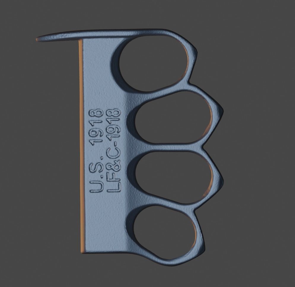 Brass knuckle US 1918  3D model_3