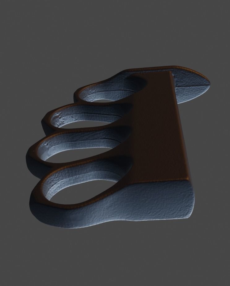 Brass knuckle US 1918  3D model_7