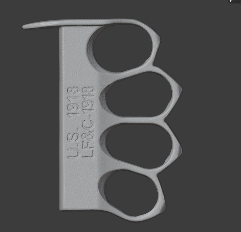 Brass knuckle US 1918  3D model_8