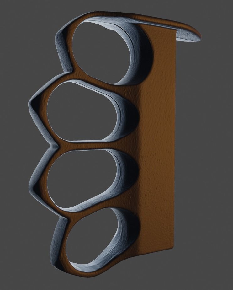 Brass knuckle US 1918  3D model_4