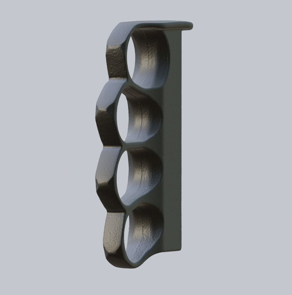 Brass knuckle US 1918  3D model_2