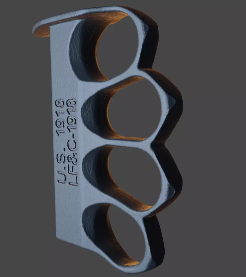 Brass knuckle US 1918  3D model_0