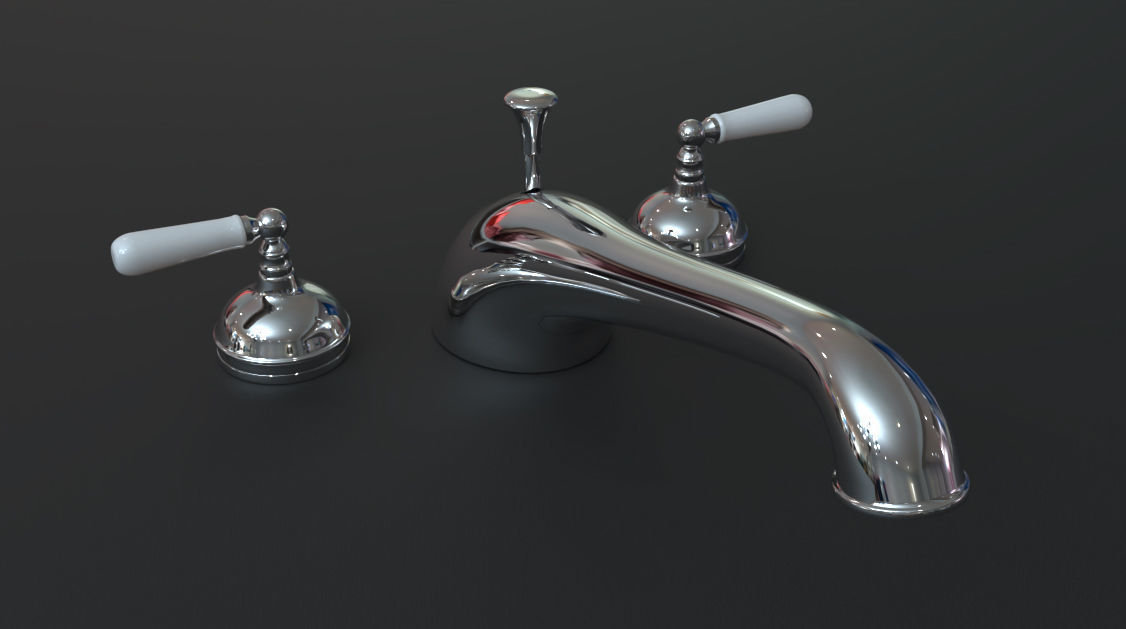 Bathroom Faucet 3D Model Low-poly 3D model_10