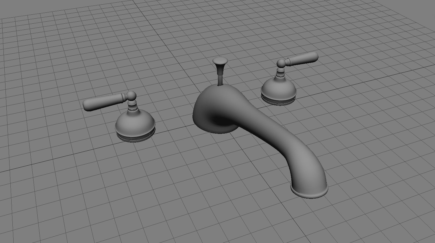 Bathroom Faucet 3D Model Low-poly 3D model_15