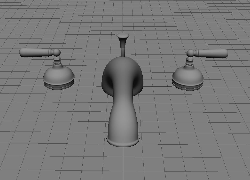 Bathroom Faucet 3D Model Low-poly 3D model_4