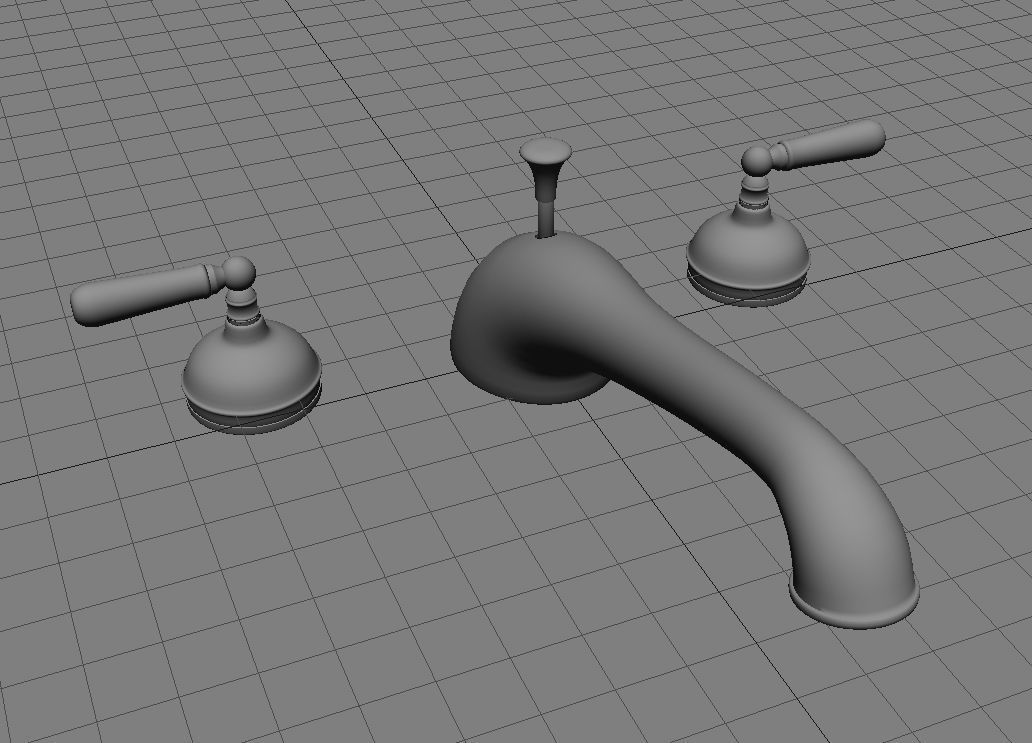 Bathroom Faucet 3D Model Low-poly 3D model_9