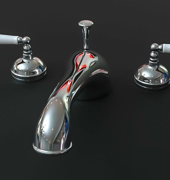 Bathroom Faucet 3D Model Low-poly 3D model_2