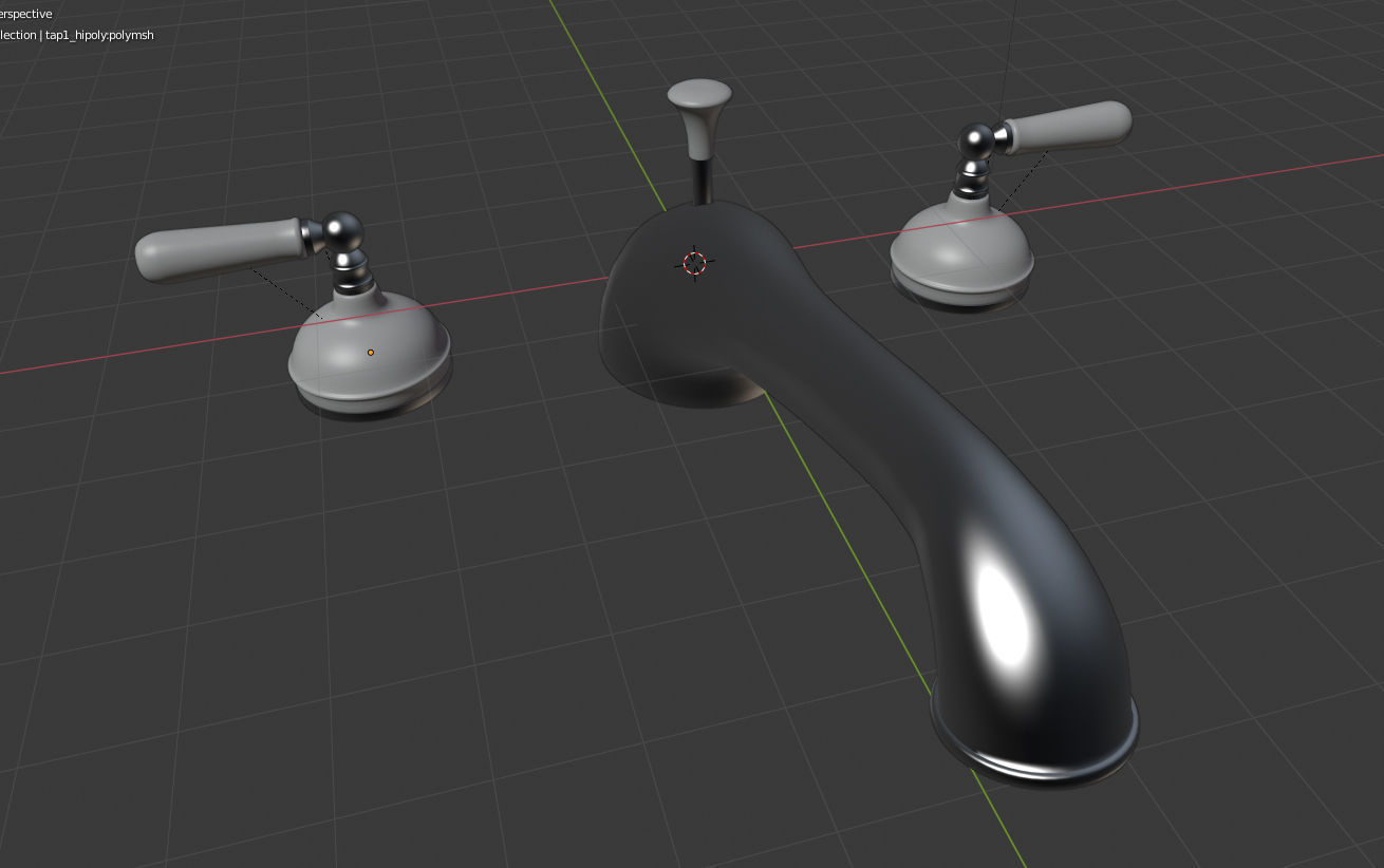 Bathroom Faucet 3D Model Low-poly 3D model_13