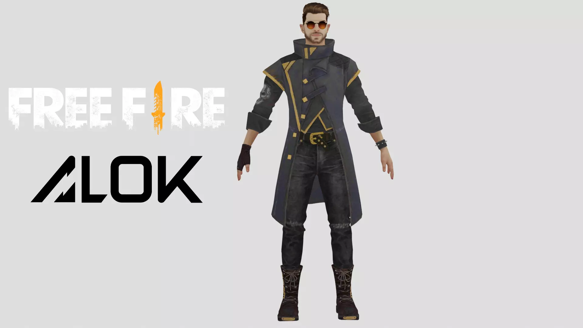 Dj Alok - Garena Free Fire 3D Model Download - Blender - Alok 3D 3D model_0