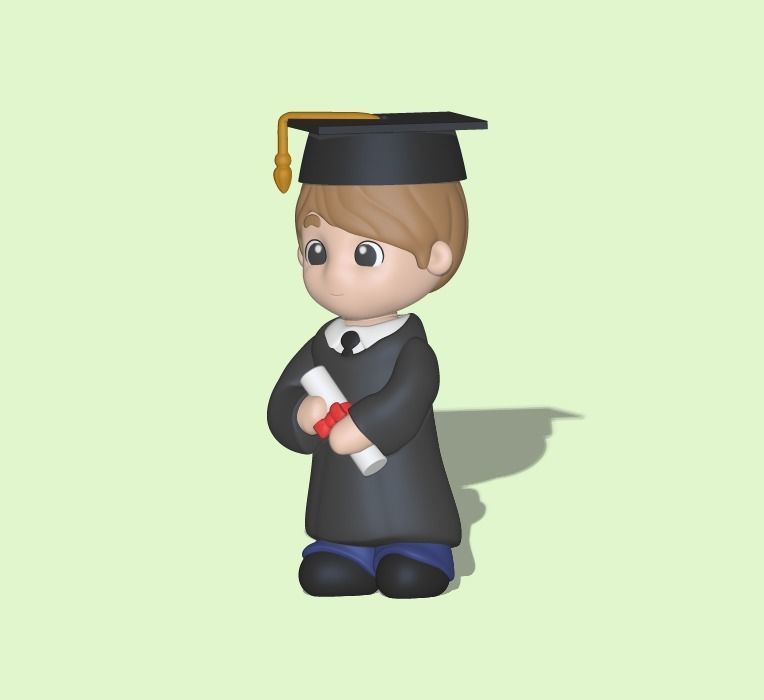 Graduate Boy - Graduation Gift 3D print model_1